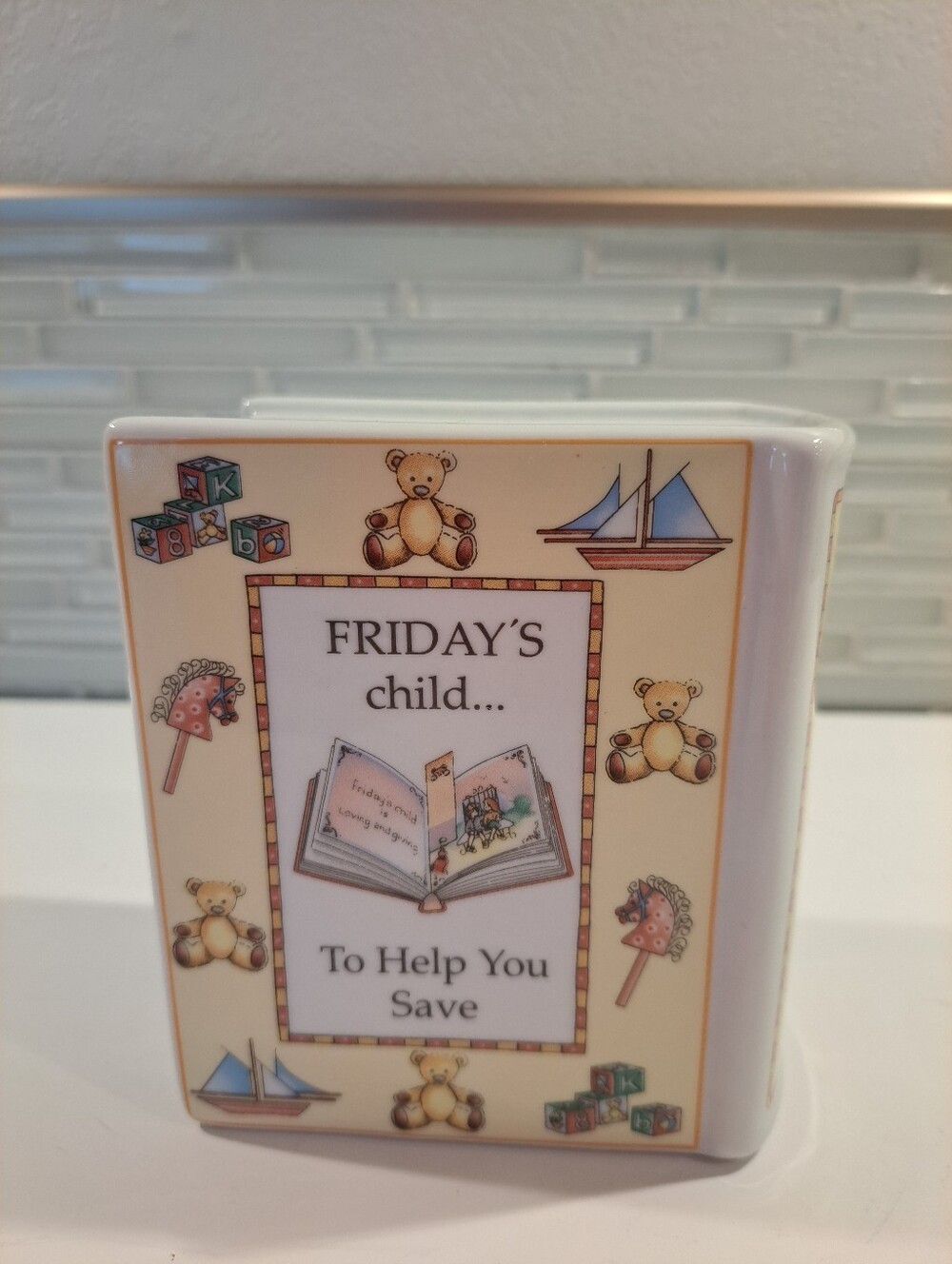 Royal Worcester Days Of The Week Savings Bank "FRIDAY" 4 1/2" T - Picture 3 of 7